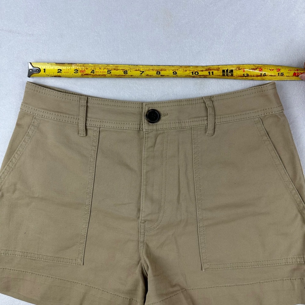 H&M Women's Khaki Cargo Shorts Size 8 Utility Pocket Casual Summer - Picture 8 of 13